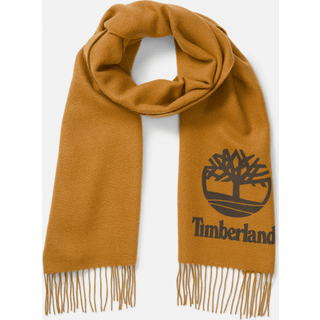 Timberland Yarn Dye Scarf with Printed Logo Halstørklæde Herrer størrelse S/M farve orange