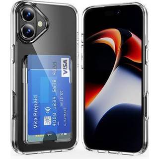 iPhone 16 Gennemsigtigt Cover med Kortholder