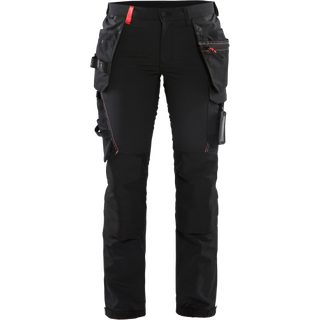 Blåkläder 7192 Dame Håndværker Buks 4-vejs stretch / Dame Håndværker Arbejdsbuks 4-vejs stretch - C36 - Sort/Rød