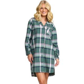 Damella Flannel Nightshirt - Green Pattern - X-Large * Kampagne *