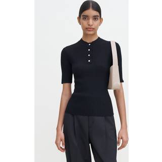 Filippa K Top Buttoned Knit XS - Black - XS