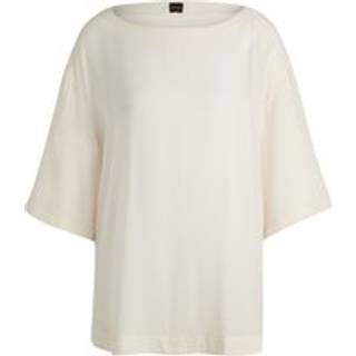 Bluse med relaxed fit og kontraststing