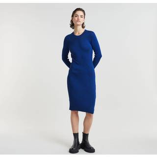 Plated Slim Knitted Dress - Multi color - Women