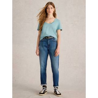 White Stuff White Stuff Blue Nadia 100% Cotton T-Shirt