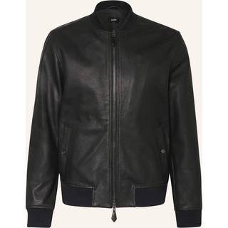 Reiss Cast Grained Leather Bomber JacketS