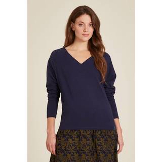 Tranquillo Women's Lockeres Jersey-Shirt Longsleeve Damer størrelse M farve blå