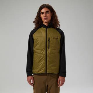 Men's Trawden Hybrid Hooded Jacket - Green/Black