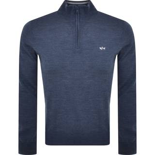 Paul And Shark Wool Knit Jumper Blue