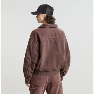 G-Startil kvinder. D25340-D491-G824 Drifter Sherpa-jakke brun (XL), Casual, Økologisk bomuld, Bæredygtig