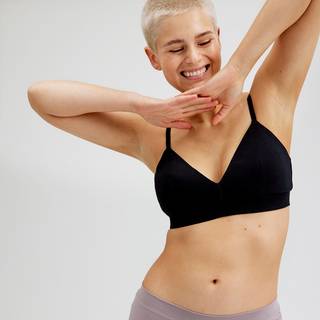 Pierre Robert Organic Cotton Triangle Bra - Black - X-Large