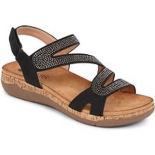 Pavers Pavers Black Adjustable Embellished Raffia Sandals