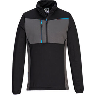 WX3 Tech Fleece m. halv lynlås - Sort (Størrelse: XL)