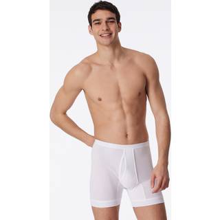 Schiesser Herren Shorts weiß Reine Baumwolle unifarben