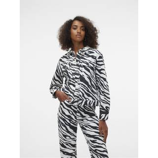 Vero Moda dame jakke VMBELLE - Bright White Black Zebra - M
