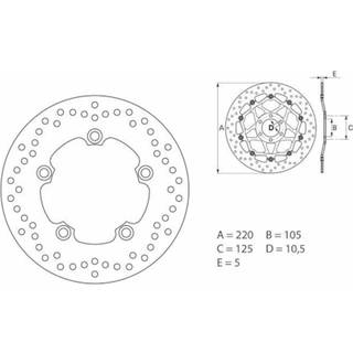 Brembo Bremseskiver Faste Med Tgk