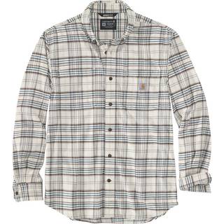 CARHARTT® MIDWEIGHT FLANNEL L/S PLAID MALT OFFWHITE SIZE XL