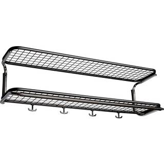 Essem Design Classic 650 Hattehylde Dobbelt / Krom 40 Cm - Hattehylder Stål Sort - 650-40 ST/K