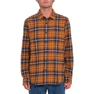 Volcom Caden Plaid Skjorte - S - chestnut brown
