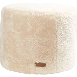 Shepherd Frida Rund spuf 50x40cm - Sækkestole & Puffer Fåreskind Creme - 601-5040005