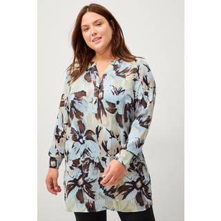 Langærmet Tunika med print fra Zizzi, størrelse XL (54-56)