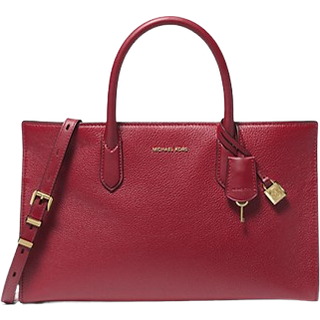 MK Scarlett Medium Leather Satchel - Red - Michael Kors - ONE SIZE