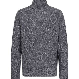 BOSS Black Herren Rollkragenpullover grau unifarben