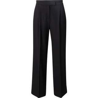 Soft Crepe Pleated Trousers - Black - 38