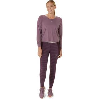ASICS Nagino Running Shirt Women - Berry, Ecru, Size XL - berry