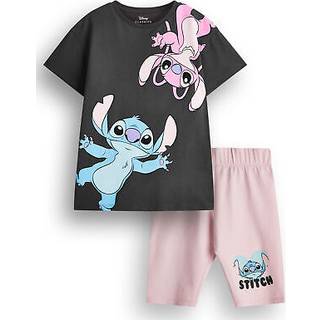 Vanilla Underground Vanilla Underground Grey Girls 100% Cotton Stitch T-Shirt and Cycling Shorts Set
