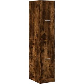 apotekerskab 30x41x144,5 cm konstrueret træ røget egetræsfarve