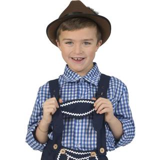 Blå og hvid ternet skjorte, barn