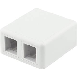 Deltaco Surface Mount Box For Keystone 2 Ports