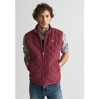 Ganttil mænd. 7006341 Windcheater quiltet vest Bordeaux (M), Casual, Rødbrun, Bæredygtig