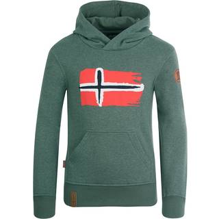 Trollkids Kid's Trondheim Sweater Hoodie Børn størrelse 116 farve olivengrøn