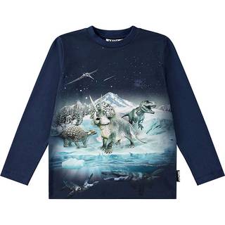 Molo GOTS Reif Langærmet T-shirt Goal Blue 98 cm  Marineblå  98 cm  mand