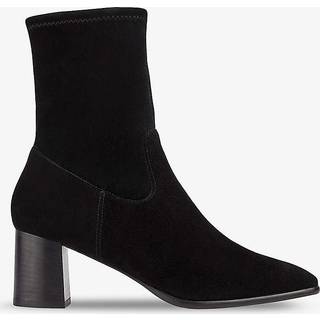 LK Bennett LK Bennett Black Harp Block Heel Stretch Ankle Boots
