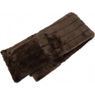 Luksus plaid i imiteret pels i mørkebrun