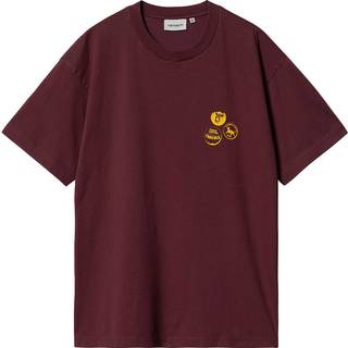 Carhartt WIP Pins T-shirt - S - malbec/orange stone