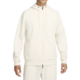 Nike Primary Fleece Dri-FIT UV Performance-hættetrøje med lynlås i fuld længde til mænd - brun - S