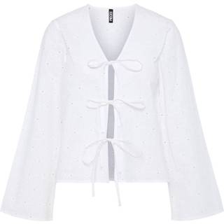 PIECES dame bluse PCAVERY - Bright White - XS