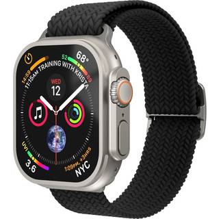 Vonmählen Apple Watch (42/44/45/SE/46/49mm) Woven Loop Nylon Urrem - Black