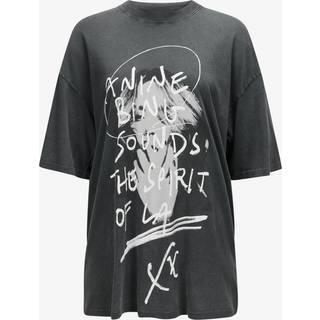 Anine Bing Kent Tee Spirit Washed Black - L
