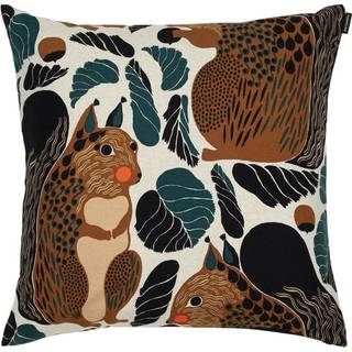 Marimekko Kurre pudebetræk 50x50 cm Linen-brown-black-red
