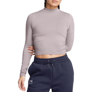 Langærmet T-shirt Under Armour Meridian Mock Long Sleeve Top 1380773-015 Størrelse XS