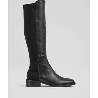 LK Bennett LK Bennett Black Tallis Half And Half Stretch Knee Boots