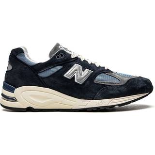 New Balance Mænd MADE in USA 990v2 i Blå/Grå læder, Størrelse 44