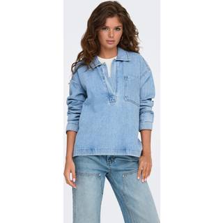 Birdie Polo Denimbluse, Light Blue Denim, XS