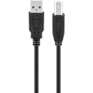 USB 2.0 til USB-B datakabel, sort, 5m