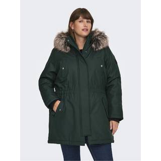 Olivengrøn Parka Coat fra Only Carmakoma, størrelse S (42-44)