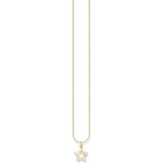 Thomas Sabo KE2222-413-39-L45V Vergoldete Kette mit Stern Anhänger Damen